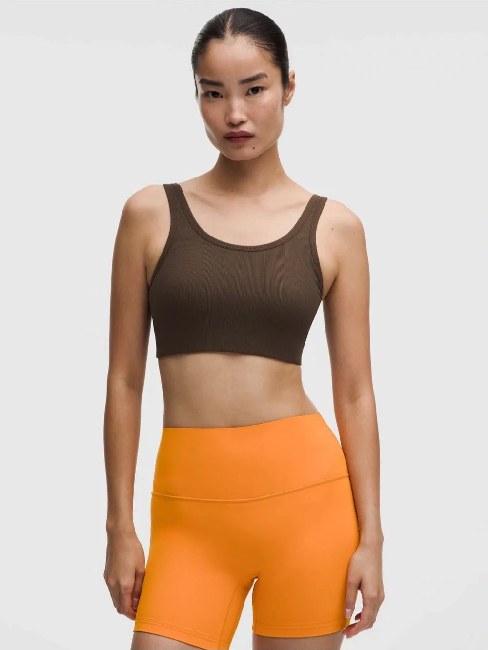 NWT Lululemon Walnut Crunch Nulu Ribbed Scoop Neck Bra Light Support B/C Cup